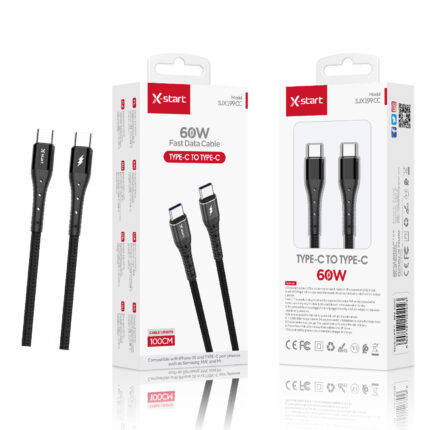 SJX199 Type-C to Type-C Fast Charging Cable – 100W High-Speed Data Cable