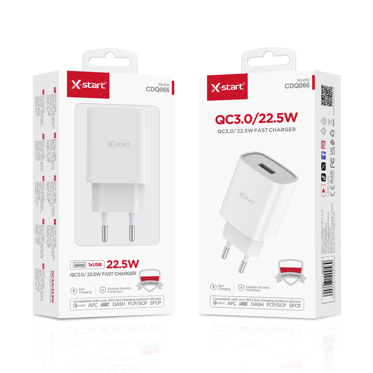 20056-7 CDQ066 Fast Wall Charger – QC3.0 / 22.5W High-Speed Home Charging Adapter - Image 5