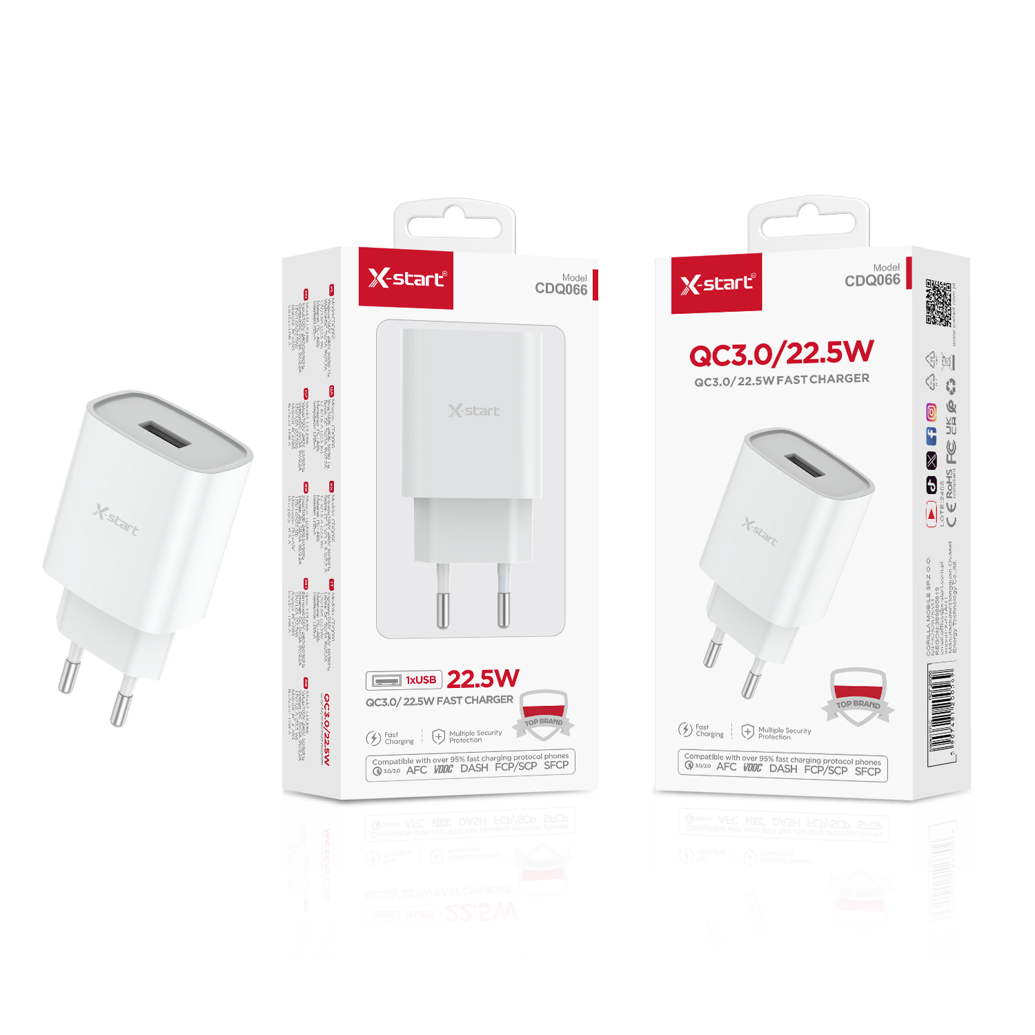 20056 CDQ066 Fast Wall Charger – QC3.0 / 22.5W High-Speed Home Charging Adapter - Image 4